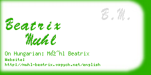 beatrix muhl business card